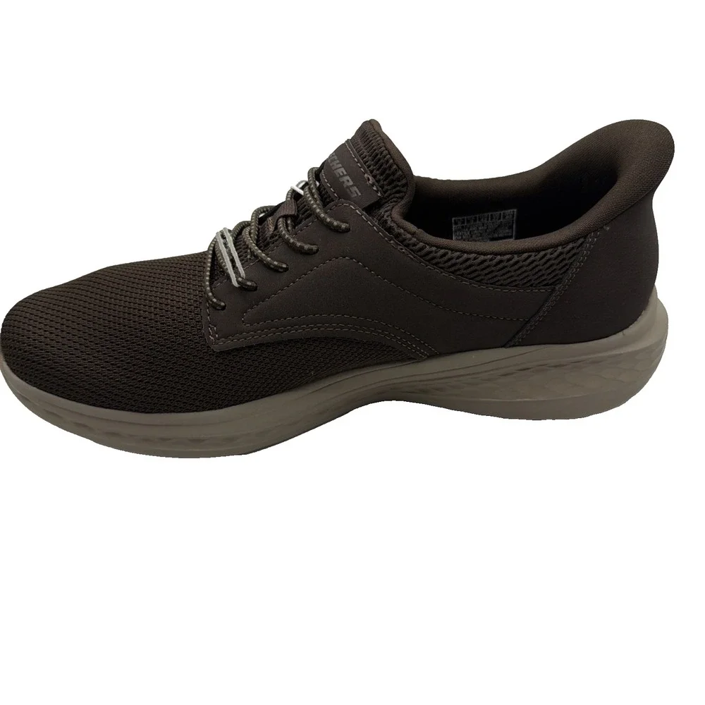 Skechers Men's Brown Swift Fit Shoes Hands-Free Slip-On Memory Foam Size 9
